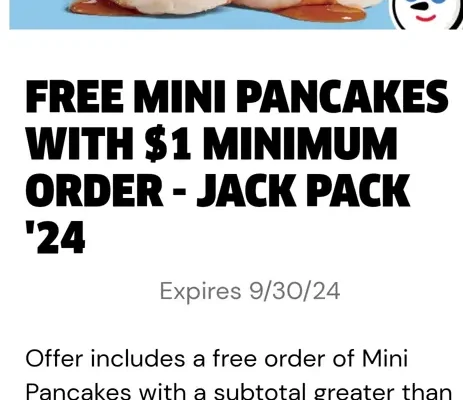 Jack In The Box Free Mini Pancakes