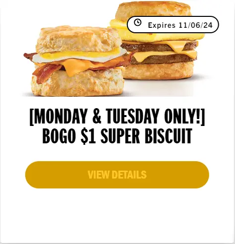 Hardees $1 Super Biscuit